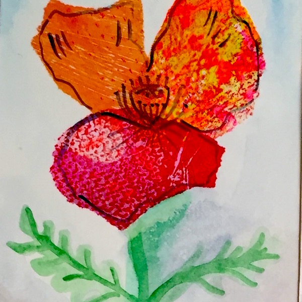 Grace Mendez Tissue Paper Painting