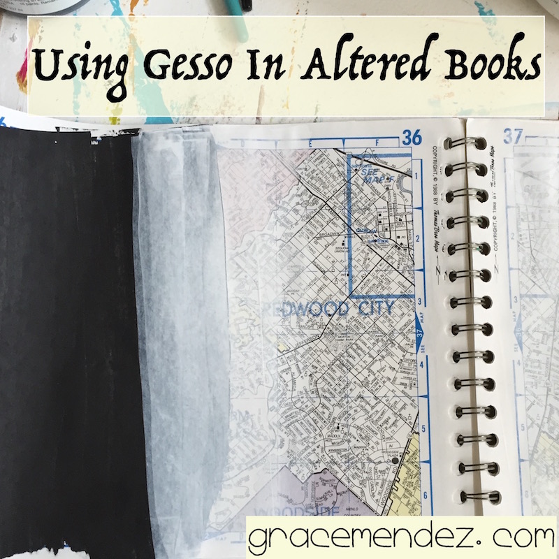 Using gesso in altered books