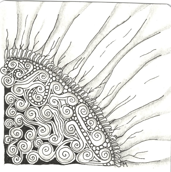 Sunflower Zentangle by Grace Mendez